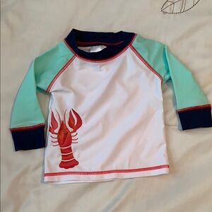 Swim Rash Guard with Lobster Print Boys 3-6 Month